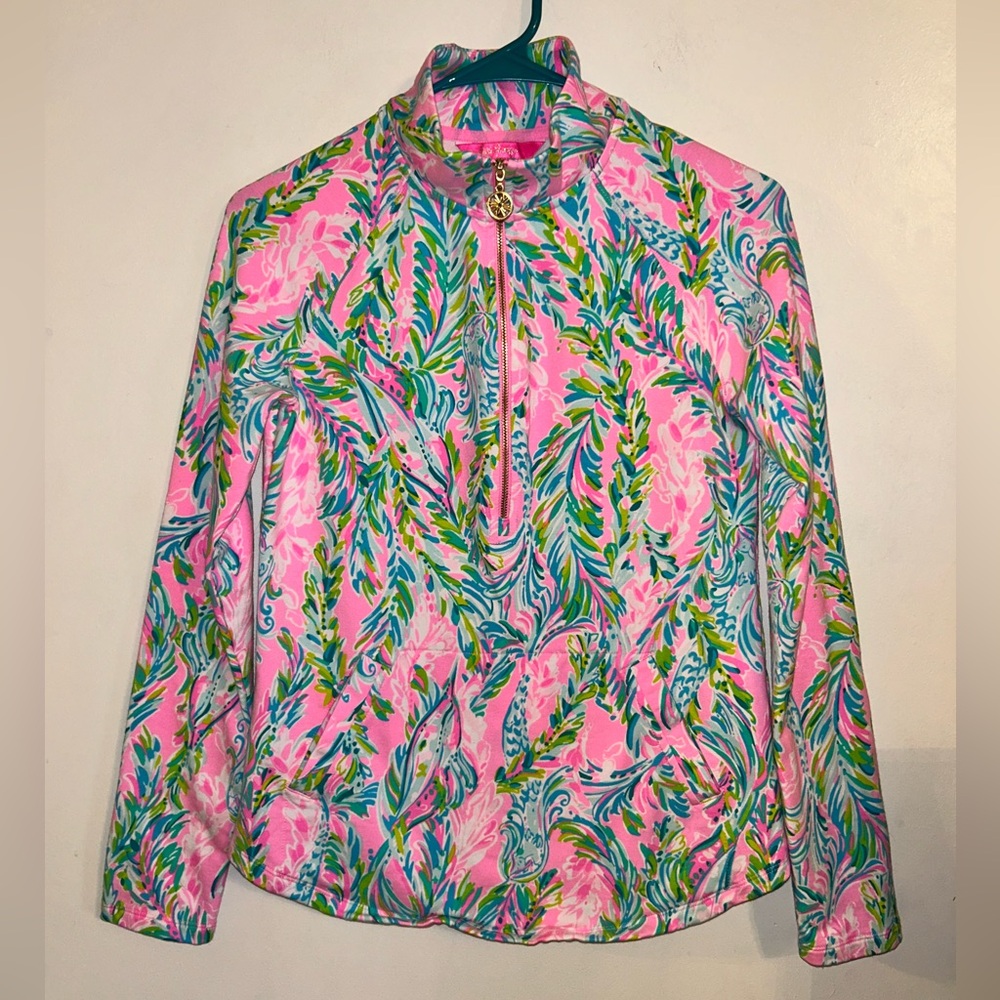 Lilly Pulitzer Women’s Skipper Popover Size XS Multicolor Unicorn Of The Sea
